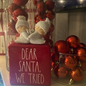 RAE DUNN DEAR SANTA WE TRIED PAPERWEIGHT🎄🎄